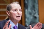 Sen. Ron Wyden, D-Ore. on Capitol Hill in Washington, March 14, 2025.