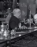 Lars C. Henrichsen in his Portland jewelry store.