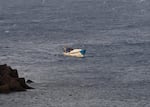 A 'cayuco' boat with 57 migrants onboard arrives at La Restinga port on the Canary island of El Hierro, on September 14, 2024.