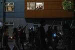 Over 1,000 protesters march across Portland toward the Multnomah County Justice Center in downtown Portland, Ore., on May 29, 2020. The protests were against racist violence and police brutality.