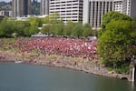 Teachers rally for more school funding in Portland, Ore., on May 8, 2019. The rally was part of a statewide walkout led by the Oregon Education Association, the state’s largest public education employee union.