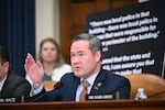 US Representative Mike Waltz, Republican of Florida, speaks during a hearing of the House Task Force on the Attempted Assassination of Donald Trump in Butler, Penn., on Capitol Hill in Washington, D.C., Sept. 26.