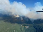 The Cedar Creek Fire is burning near Waldo Lake. Photo taken by U.S. Forest Service personnel on Aug. 4, 2022.
