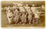 Ten Spokane children pose for a photo near the Forest Grove Indian Training School in March 1882, seven months after arriving at the school. An 11th Spokane child, Martha Lot, who also attended the school, died before this photo was taken.