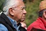 File photo of Billy Frank Jr. in 2011 at a ceremony for the removal of dams on Washington state's Elwha River. The well known fishing rights activist died in 2014 at the age of 83.