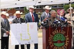 Steven C. McCraw, Director and Colonel of the Texas Department of Public Safety, speaks during a press conference about the mass shooting at Robb Elementary School on May 27 in Uvalde, Texas.