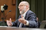 Office of Management and Budget director Russell Vought testifies during a Senate Appropriations Committee hearing on the rescissions package on Capitol Hill, Wednesday, June 25, 2025, in Washington.