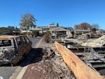 The Almeda fire left a wide path of destruction in Southern Oregon as seen in this 2020 file photo of the remains of Medford Estates, a manufactured home park. A bill making its way through the Legislature could provide survivors some relief by allowing them to tap into a loan program to build new homes. It also could expand locations where prefabricated and manufactured homes can be sited in the state.
