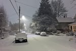 Snow blanketed Portland streets, such as this one in the northeast part of the city, on Tuesday, Jan. 11, 2017.