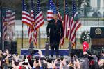 President Donald Trump arrives to speak at a rally Wednesday, Jan. 6, 2021, in Washington.