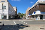 The downtown corridor of Coos Bay, Ore. on Sept. 15, 2024.