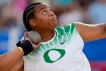 Jaida Ross competes in the women's shot put final during the U.S. Track and Field Olympic Team Trials Saturday, June 29, 2024, in Eugene, Ore.