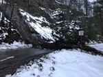 The Cascade Locks Interstate 84 off-ramp is closed due to a landslide.