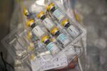 The monkeypox vaccine is seen inside a cooler during a vaccination clinic at the OASIS Wellness Center, Friday, Aug. 19, 2022, in New York.