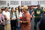 Josh Cocker, a member of the Indigenous 20 Something Project, asks for someone in the Grand Ronde community to take a healthy risk.