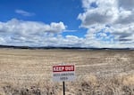 A field at the Woodward site on April 12, 2023. Knife River's permit for sand and gravel mining requires it to return the land to a farmable condition.