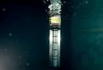 West Linn wave energy company AquaHarmonics has tested this 1/60 scale prototype of their wave energy power generator, shown here in a video screen shot taken in May 2025. The company had planned on testing a larger version of the device at PacWave off the Oregon Coast. The generator is like an iceberg where “most of it, 3/4 of it anyway, is underwater when it's installed,” said CEO Alex Hagmüller.