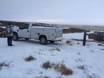 The militiamen have blocked the entrance to the headquarters of the Malheur National Wildlife Refuge with vehicles.