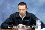FILE: In this video screenshot, Tony Klein is deposed in November 2019 as part of civil litigation involving 10 women incarcerated at Coffee Creek Correctional Facility, who accused him of sexual abuse.