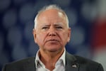 Democratic vice presidential candidate Minnesota Gov. Tim Walz speaks during a campaign event in York, Pa., Wednesday, Oct. 2, 2024. (AP Photo/Matt Rourke)