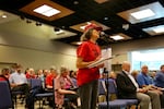 Supporters and opponents testify on a controversial plan to build the nation's largest oil-by-rail terminal in Vancouver, Washington.
