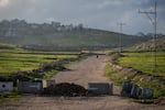 A road leading to a Palestinian village that was blocked by Israeli settlers is seen in the South Hebron Hills in the occupied West Bank.