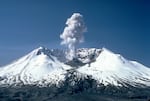 View of Mount St. Helens during minor eruption, two years after the major eruption on May 18, 1980.