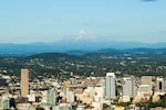 Pittock Mansion is a short walk off the Wildwood Trail's second leg and provides a tremendous view of Portland and Mount Hood.
