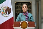 Mexican President Claudia Sheinbaum speaks during the High Level Summit between Mexican and U.S. leaders and businessmen at the National Palace in Mexico City on Oct. 15, 2024.