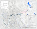 The Klamath Basin. Four dams along the Klamath River will be removed in the coming years. The Keno and Link River Diversion dams will remain in place.