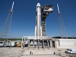 A United Launch Alliance Atlas V rocket with Boeing's Starliner spacecraft aboard is rolled to the launch pad ahead of the NASA's Boeing Crew Flight Test set for Saturday, June 1.