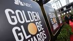Large signs read "NBC Golden Globe Awards"