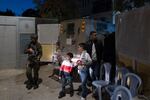 Israeli soldiers and police break up the celebration of Ashraf Zeghayer's release from prison.
