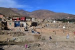 Homes were reduced to rubble in the devastating earthquake in Imi N'Talat, Morocco, on Sept. 12.