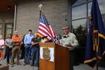Head of the U.S. Forest Service Tony Tooke speaking at a press conference in Troutdale Sept. 9, 2017.