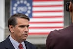 Acting Attorney General Todd Blanche speaks to a reporter outside the White House, Wednesday, May 27, 2026, in Washington.