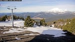 A screenshot from a Mt. Bachelor webcam Dec. 11, 2025, shows minimal snow. Oregon’s Mt. Bachelor, Timberline Lodge and Mt. Ashland are still awaiting enough snow to open lifts.
