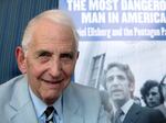 In this Sept. 23, 2009, file photo, Daniel Ellsberg speaks during an interview in Los Angeles.