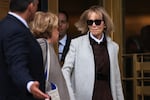 A federal appeals court has upheld a 2023 jury verdict that found Donald Trump sexually abused and defamed E. Jean Carroll. Carroll, right, leaves after the first day of her civil trial against the former President at Manhattan Federal Court on April 25, 2023 in New York City.