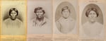 This composition of Modoc prisoner photographs from 1873 shows Captain Jack, Schonchin John, Boston Charley and Black Jim at Fort Klamath, Oregon.