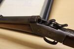 Cowlitz County Historical Museum director Joseph Govednik was intrigued by the "rolling block" mechanism of this 1904 Remington rifle, which was the catalyst to carving out an exception for museums in the state's universal background check law. 