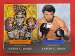 This photo has both versions of the Fighting for Albina book cover. The first image is a Basquiat-inspired boxing photo, and the second is Knott Street Boxer, Ray Lampkin.