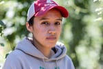 Paola Mendoza, the daughter of farmworkers, says her parents didn't want her to join them in the fields. She's now in college, studying to be a teacher.
