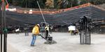 Workers use low-carbon cement to re-build the Washington Park reservoir in Portland. It performs as well as conventional cement, but the Portland Water Bureau is not expecting low carbon cement to cost more as it becomes more widely used. 