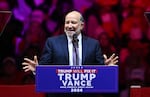 Howard Lutnick, Chairman and CEO of Cantor Fitzgerald and Co-Chair of the Trump 2024 Transition Team speaks at a rally for former US President and Republican presidential candidate Donald Trump at Madison Square Garden in New York, October 27, 2024. (Photo by ANGELA WEISS / AFP) (Photo by ANGELA WEISS/AFP via Getty Images)