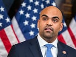 FILE - Rep. Colin Allred, D-Texas, speaks during a news conference on Capitol Hill in Washington on June 24, 2020.