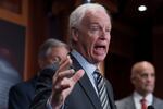 Sen. Ron Johnson, R-Wis. speaks during a press conference at the Capitol in Washington, Wednesday, Dec. 18, 2024.