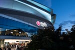 The Moda Center on Oct. 22, 2025 in Portland, Ore.