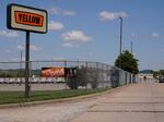 A sign for Yellow Corp. trucking company stands outside its facility Monday, July 31, 2023 in Nashville, Tenn. Trucking company Yellow Corp. has declared bankruptcy after years of financial struggles and growing debt, marking a significant shift for the U.S. transportation industry and shippers nationwide.