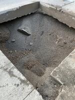 Eugene crews found sand and round rocks underneath Pearl Street, dating back to the 1940s when the road was first constructed.